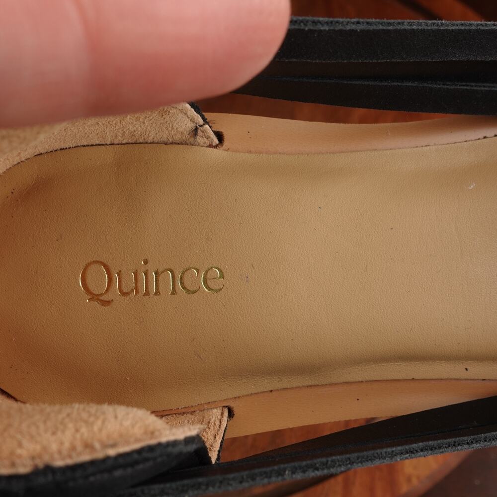 Quince Black Woven Leather Slip-On Flats - Picture 12 of 13